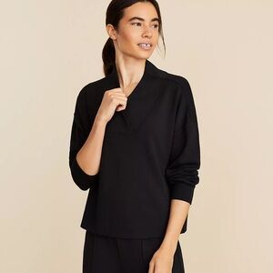 NWT Loft Scuba Soft Wrap Neck Popover